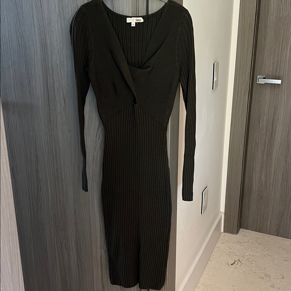 $425 RAMY BROOK Pilare cashmere blend cut out knit dress L - Picture 5 of 9